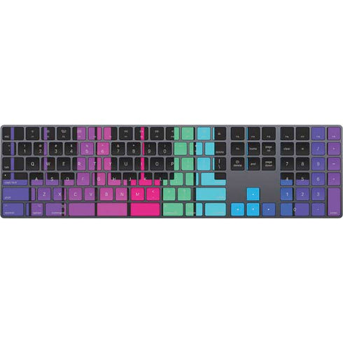 Color Piano Keys Magic Keyboard with Numeric Keypad Skin