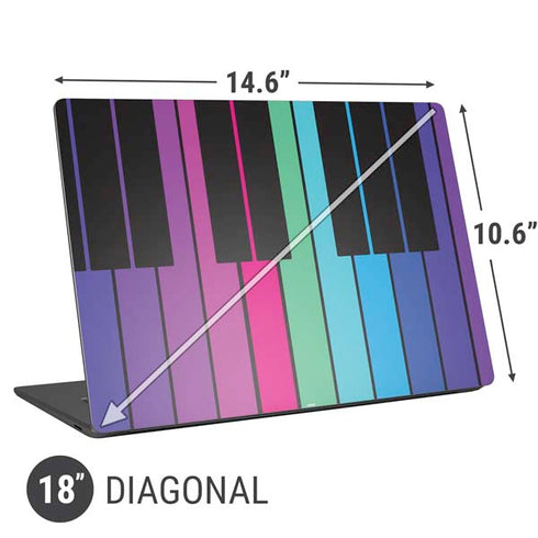 Color Piano Keys Universal Laptop 18in (14.6 x 10.6in) Skin