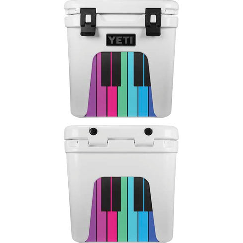 Color Piano Keys YETI Roadie 24 Hard Cooler Skin