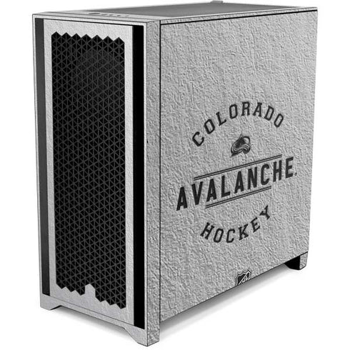 NHL Colorado Avalanche Black Text Corsair 4000D Tempered Glass Mid-Tower ATX Case Skin