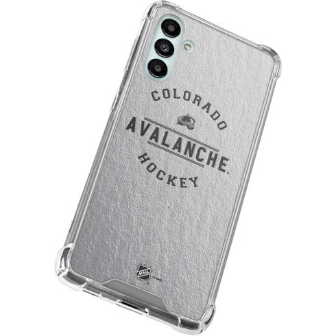 NHL Colorado Avalanche Black Text Galaxy A13 5G Clear Case