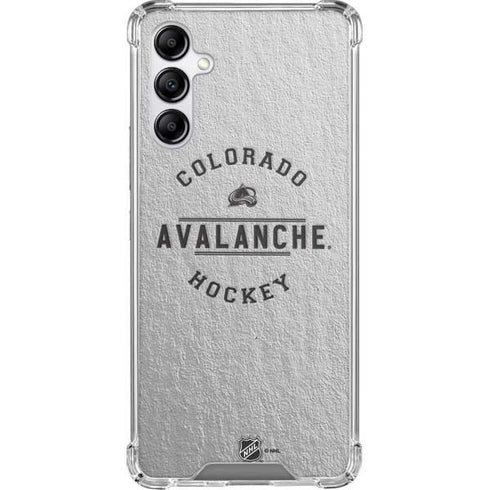 NHL Colorado Avalanche Black Text Galaxy A14 5G Clear Case