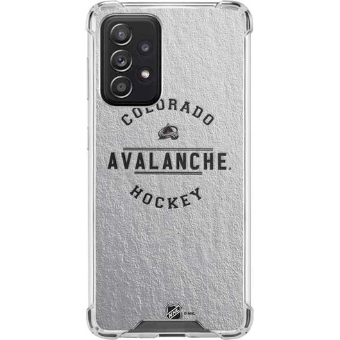 NHL Colorado Avalanche Black Text Galaxy A52 5G Clear Case