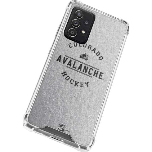 NHL Colorado Avalanche Black Text Galaxy A52 5G Clear Case