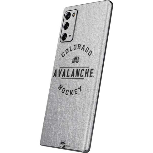 NHL Colorado Avalanche Black Text Galaxy Note20 5G Skin