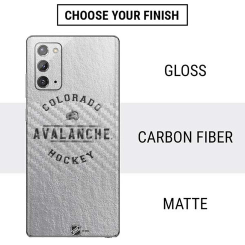 NHL Colorado Avalanche Black Text Galaxy Note20 5G Skin