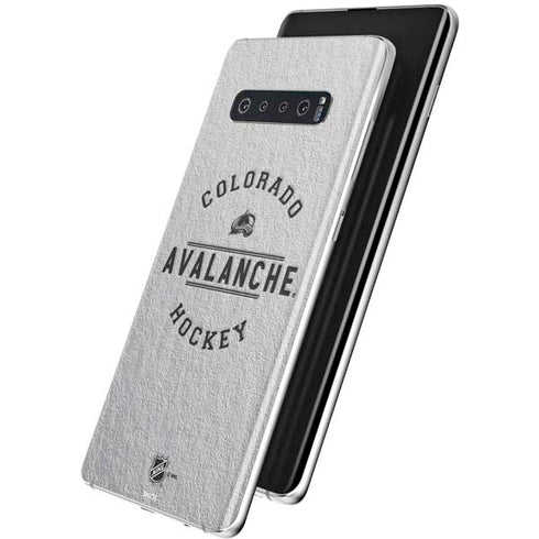 NHL Colorado Avalanche Black Text Galaxy S10 Skin