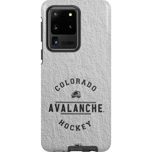 NHL Colorado Avalanche Black Text Galaxy S20 Ultra 5G Pro Case
