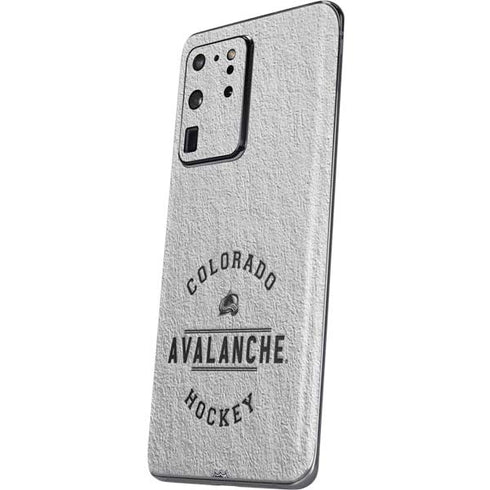 NHL Colorado Avalanche Black Text Galaxy S20 Ultra 5G Skin