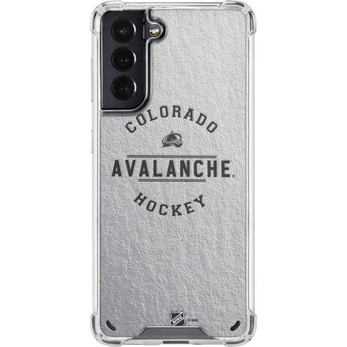 NHL Colorado Avalanche Black Text Galaxy S21 5G Clear Case