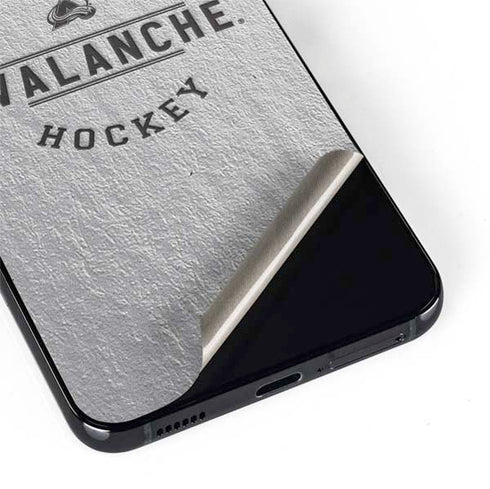 NHL Colorado Avalanche Black Text Galaxy S22 Plus Skin