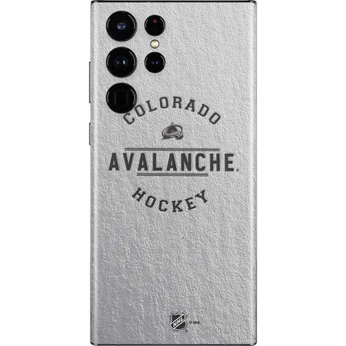 NHL Colorado Avalanche Black Text Galaxy S22 Ultra Skin