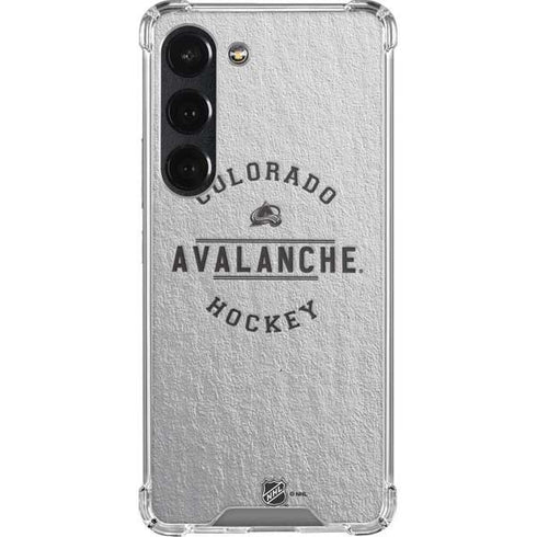 NHL Colorado Avalanche Black Text Galaxy S23 Clear Case