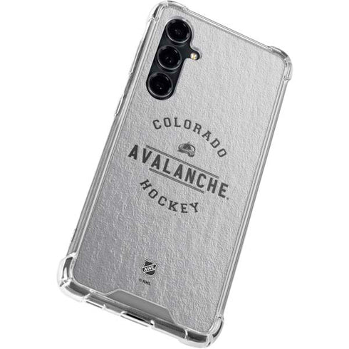 NHL Colorado Avalanche Black Text Galaxy S23 FE Clear Case