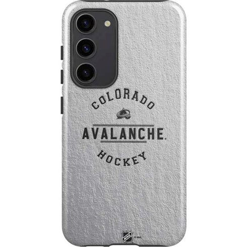 NHL Colorado Avalanche Black Text Galaxy S23 Plus Pro Case