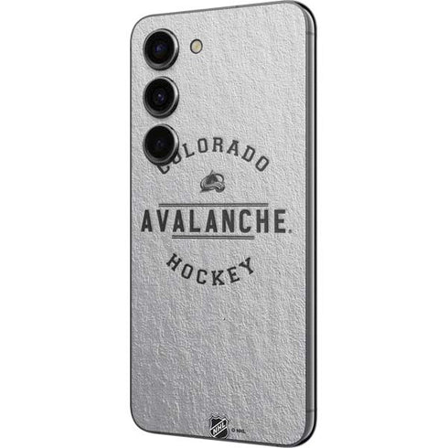 NHL Colorado Avalanche Black Text Galaxy S23 Skin