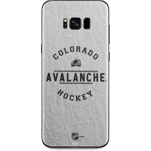 NHL Colorado Avalanche Black Text Galaxy S8 Plus Skin