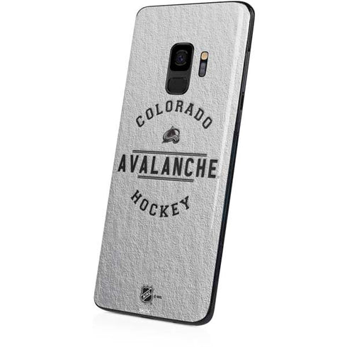 NHL Colorado Avalanche Black Text Galaxy S9 Skin