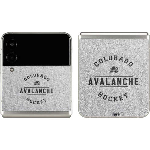 NHL Colorado Avalanche Black Text Galaxy Z Flip3 5G Skin