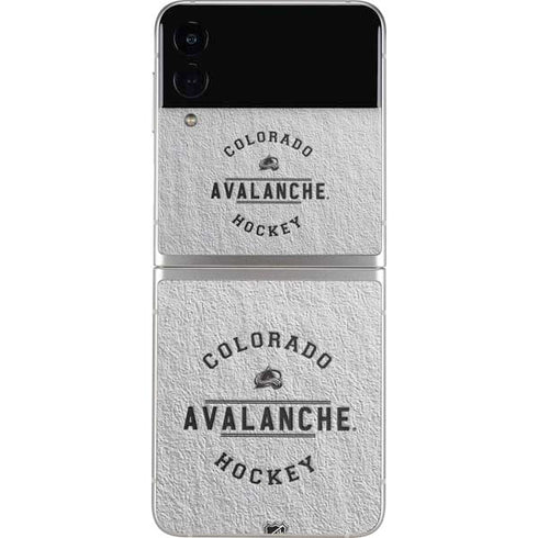 NHL Colorado Avalanche Black Text Galaxy Z Flip3 5G Skin