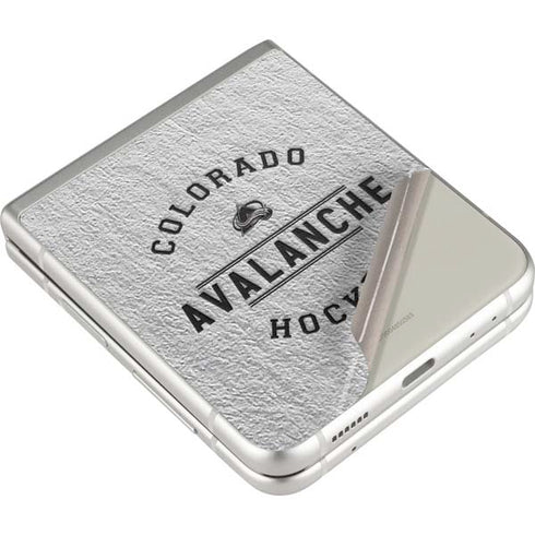 NHL Colorado Avalanche Black Text Galaxy Z Flip3 5G Skin