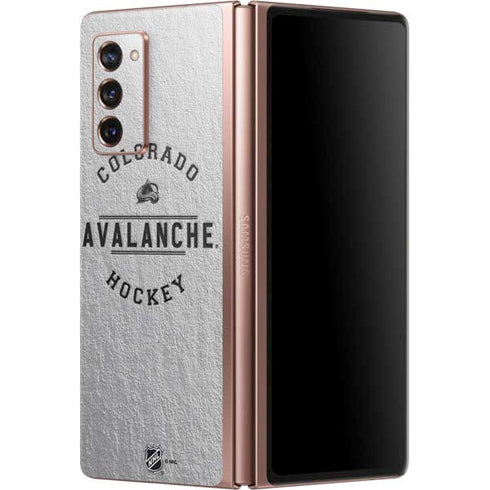 NHL Colorado Avalanche Black Text Galaxy Z Fold2 5G Skin