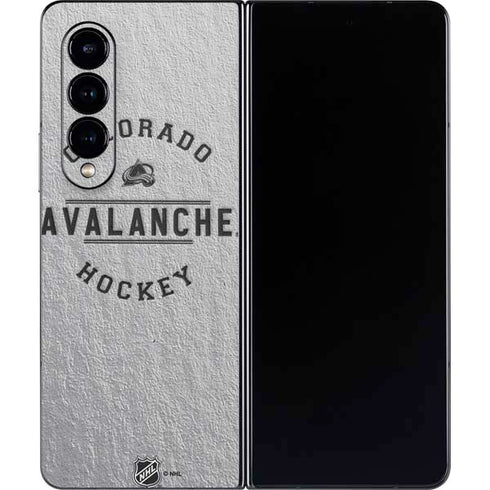 NHL Colorado Avalanche Black Text Galaxy Z Fold4 5G Skin