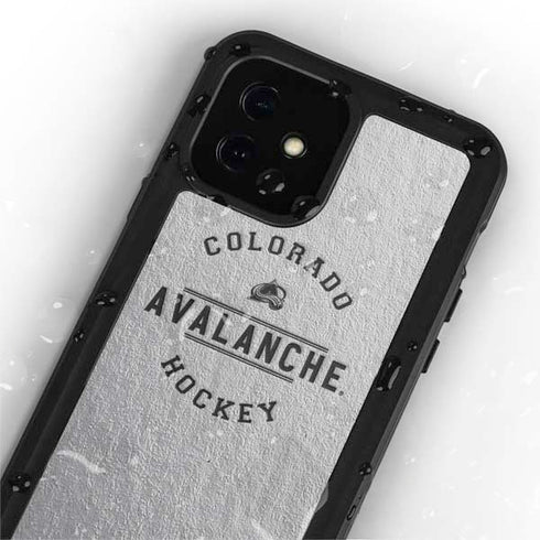 NHL Colorado Avalanche Black Text iPhone 12 Mini Waterproof Case