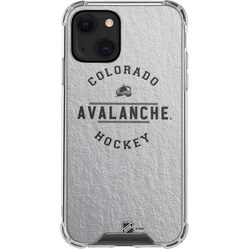 NHL Colorado Avalanche Black Text iPhone 13 Mini Clear Case