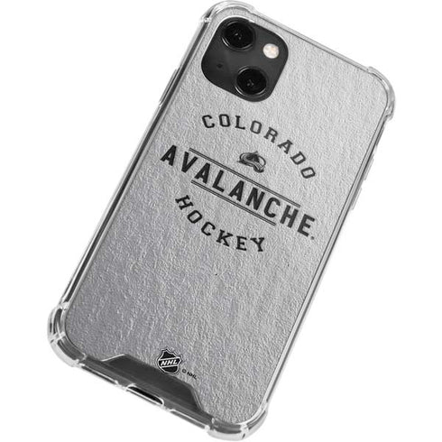 NHL Colorado Avalanche Black Text iPhone 14 Plus Clear Case