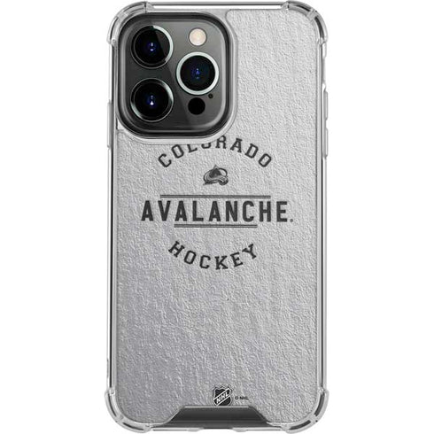 NHL Colorado Avalanche Black Text iPhone 15 Pro Clear Case