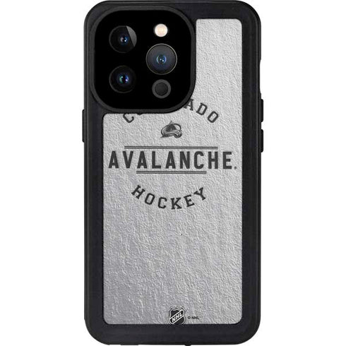 NHL Colorado Avalanche Black Text iPhone 14 Pro Waterproof Case