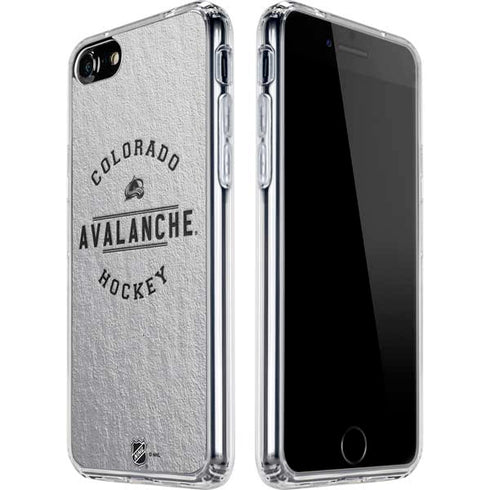NHL Colorado Avalanche Black Text iPhone SE (2nd & 3rd Gen) Clear Case
