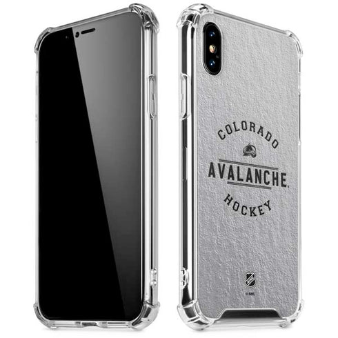 NHL Colorado Avalanche Black Text iPhone XS Max Clear Case