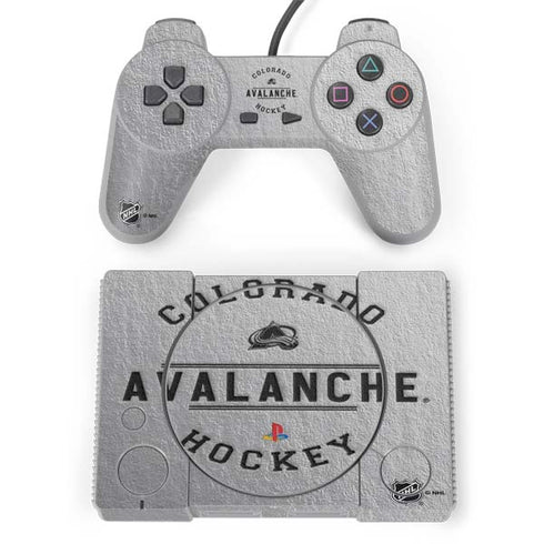 NHL Colorado Avalanche Black Text PlayStation Classic Bundle Skin