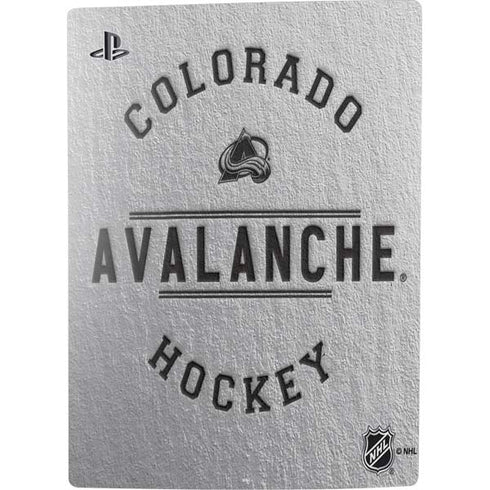 NHL Colorado Avalanche Black Text PS5 Console Skin