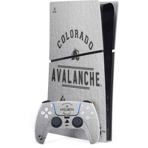 NHL Colorado Avalanche Black Text PS5 Slim Digital Edition Bundle Skin