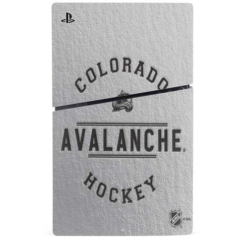 NHL Colorado Avalanche Black Text PS5 Slim Digital Edition Bundle Skin