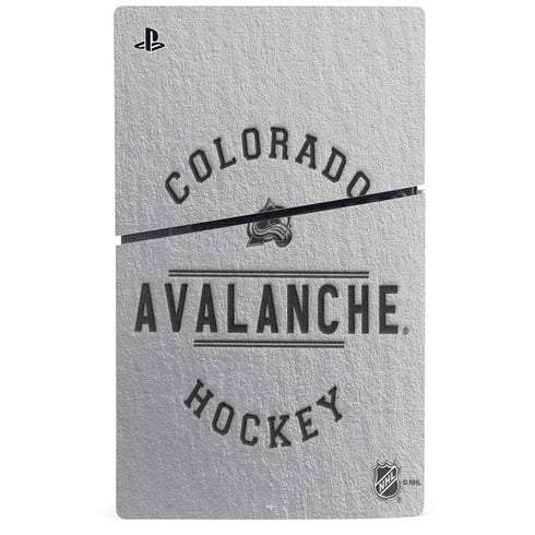 NHL Colorado Avalanche Black Text PS5 Slim Digital Edition Console Skin