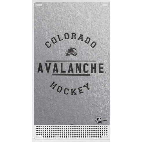 NHL Colorado Avalanche Black Text Xbox Series S Console Skin