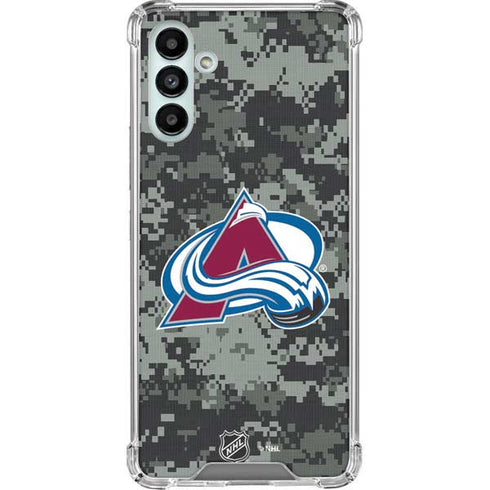 NHL Colorado Avalanche Camo Galaxy A13 5G Clear Case