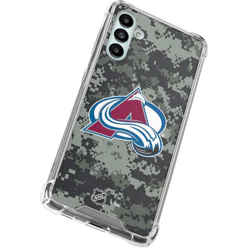 NHL Colorado Avalanche Camo Galaxy A13 5G Clear Case