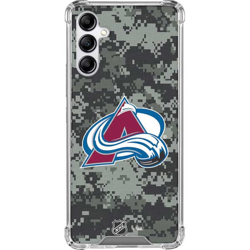 NHL Colorado Avalanche Camo Galaxy A14 5G Clear Case