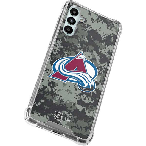 NHL Colorado Avalanche Camo Galaxy A14 5G Clear Case