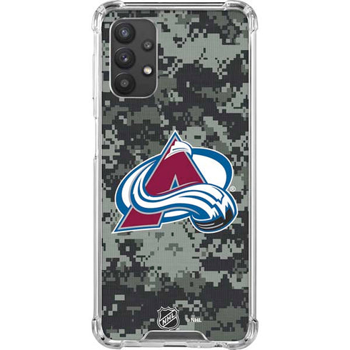 NHL Colorado Avalanche Camo Galaxy A32 5G Clear Case