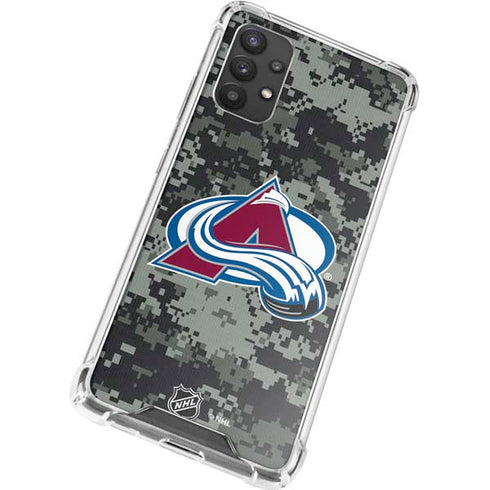 NHL Colorado Avalanche Camo Galaxy A32 5G Clear Case