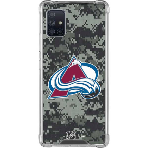 NHL Colorado Avalanche Camo Galaxy A51 5G Clear Case