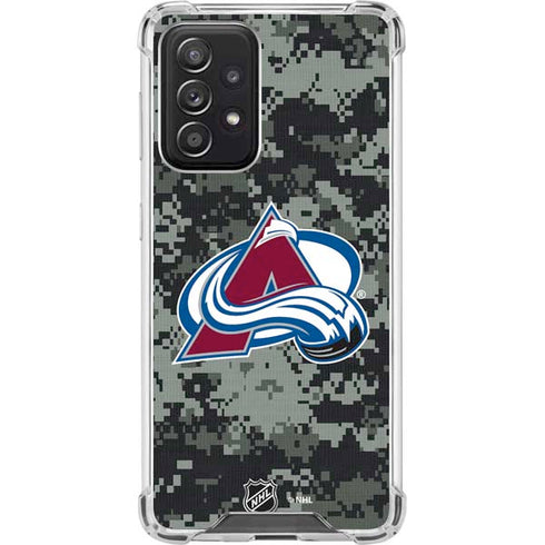 NHL Colorado Avalanche Camo Galaxy A52 5G Clear Case