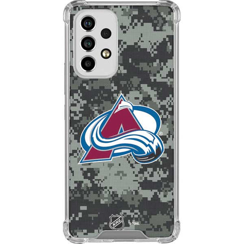 NHL Colorado Avalanche Camo Galaxy A53 5G Clear Case