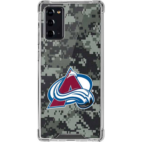 NHL Colorado Avalanche Camo Galaxy Note20 5G Clear Case
